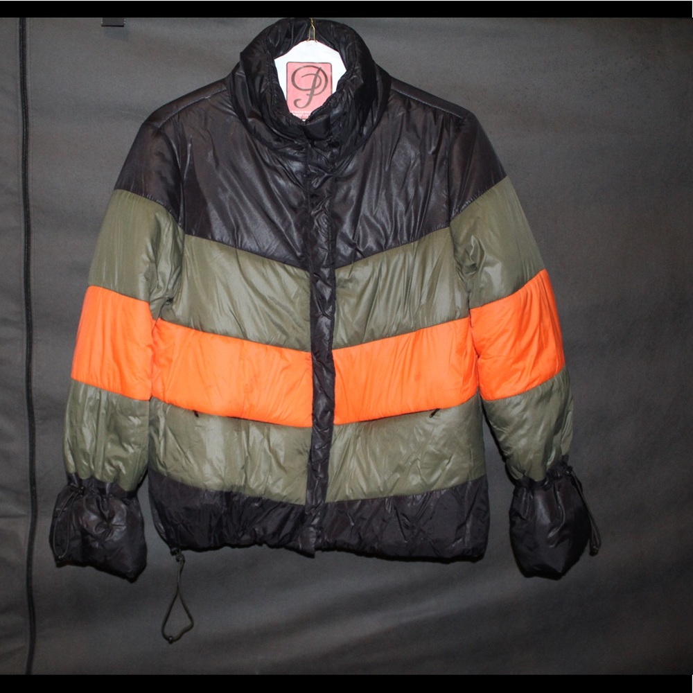 Stripped Puffer Jacket
